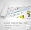 Plantilla PSD de papel rasgado (Torn Paper PSD Template) | Recursos 2D.com