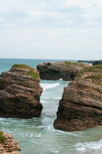 Rock Formations on a Sandy Beach