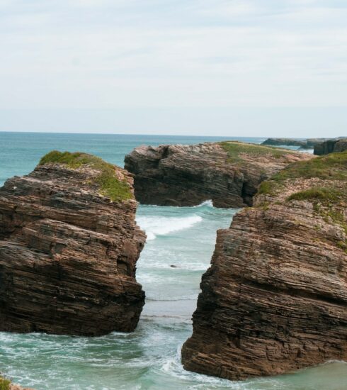 Rock Formations on a Sandy Beach